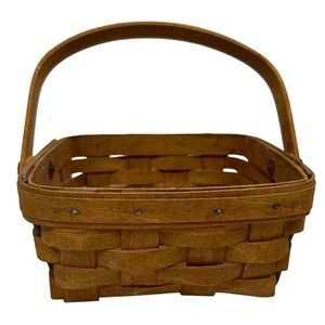 Longenberger Basket Small 6.5” x 6.5” handwoven 1994 Dresden, OHIO USA